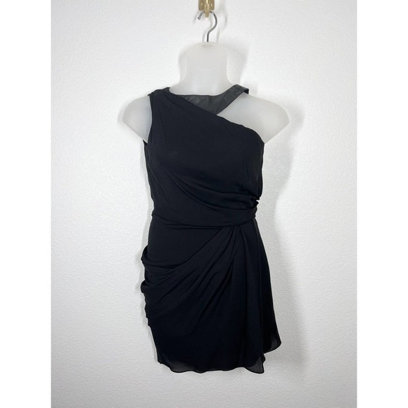 J. Mendel Black Silk Leather Dress - Picture 1 of 8